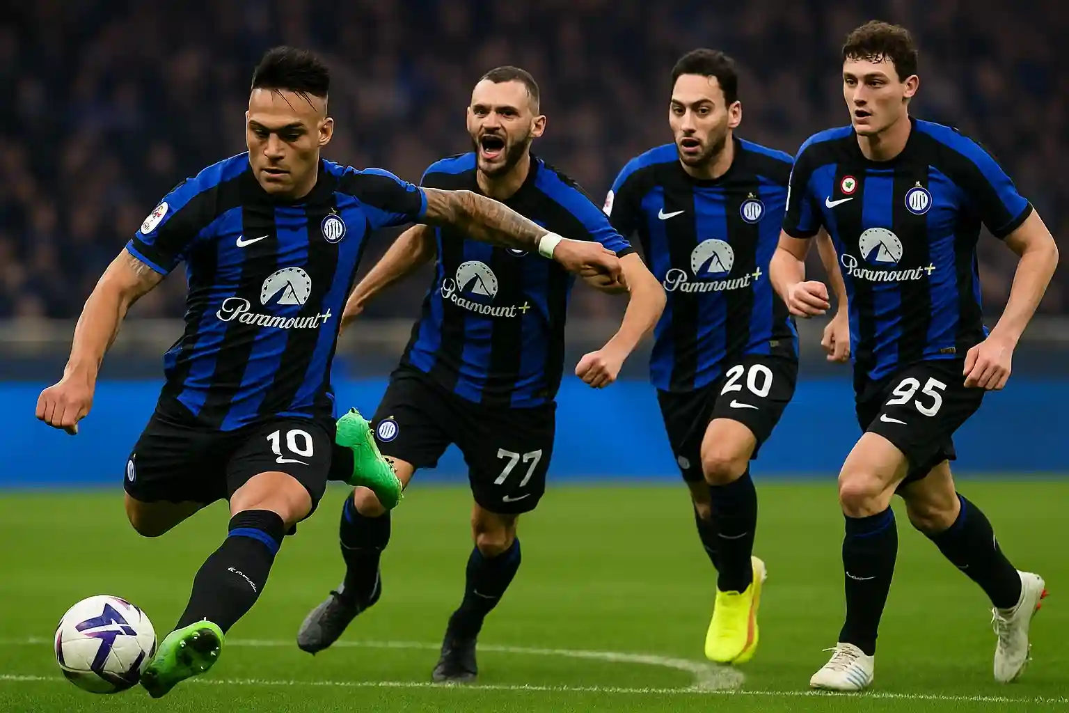 Inter với lối chơi tấn công đa dạng và mạnh mẽ