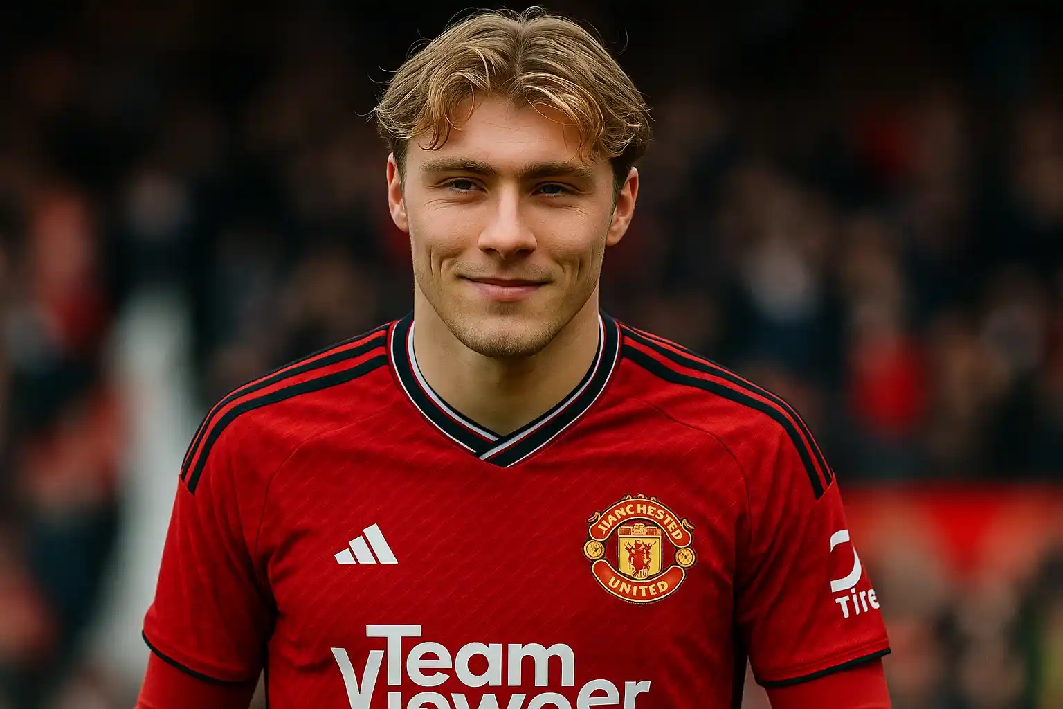 Rasmus Hojlund bước ra sân với ánh mắt đầy ẩn ý